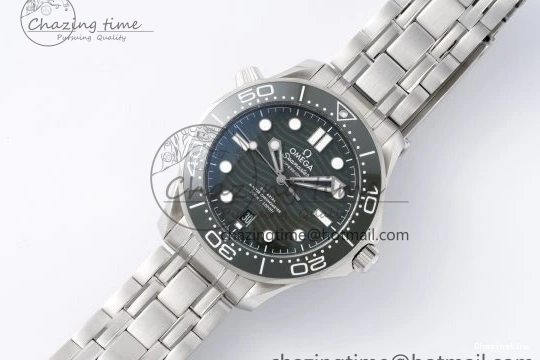 0322 Seamaster Diver 300M ZF 1:1 Best Edition Green Ceramic Green Dial on SS Bracelet A BestValue 7825